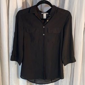 H&M Mesh Button-down